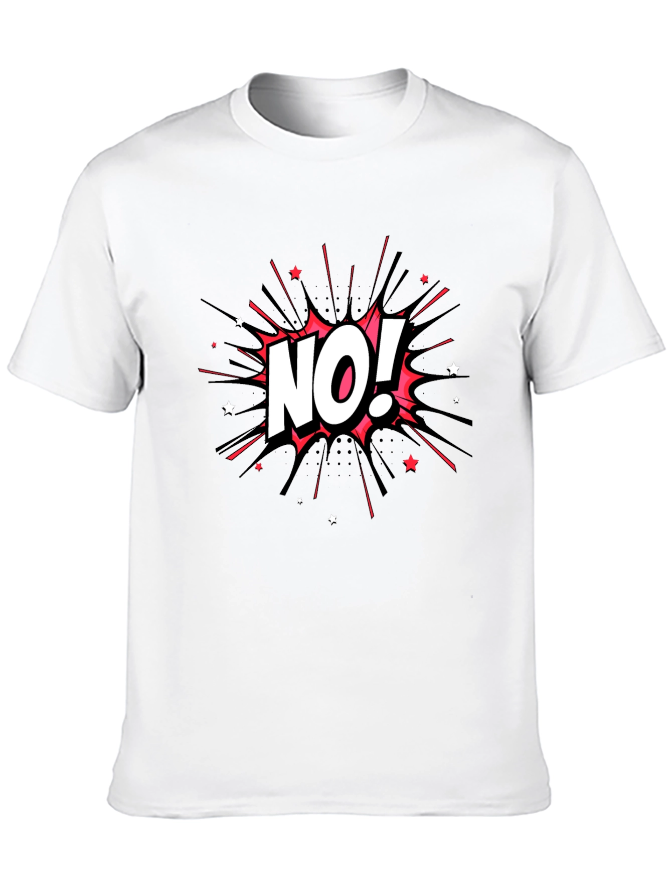 No! Graphic Print Black Tee