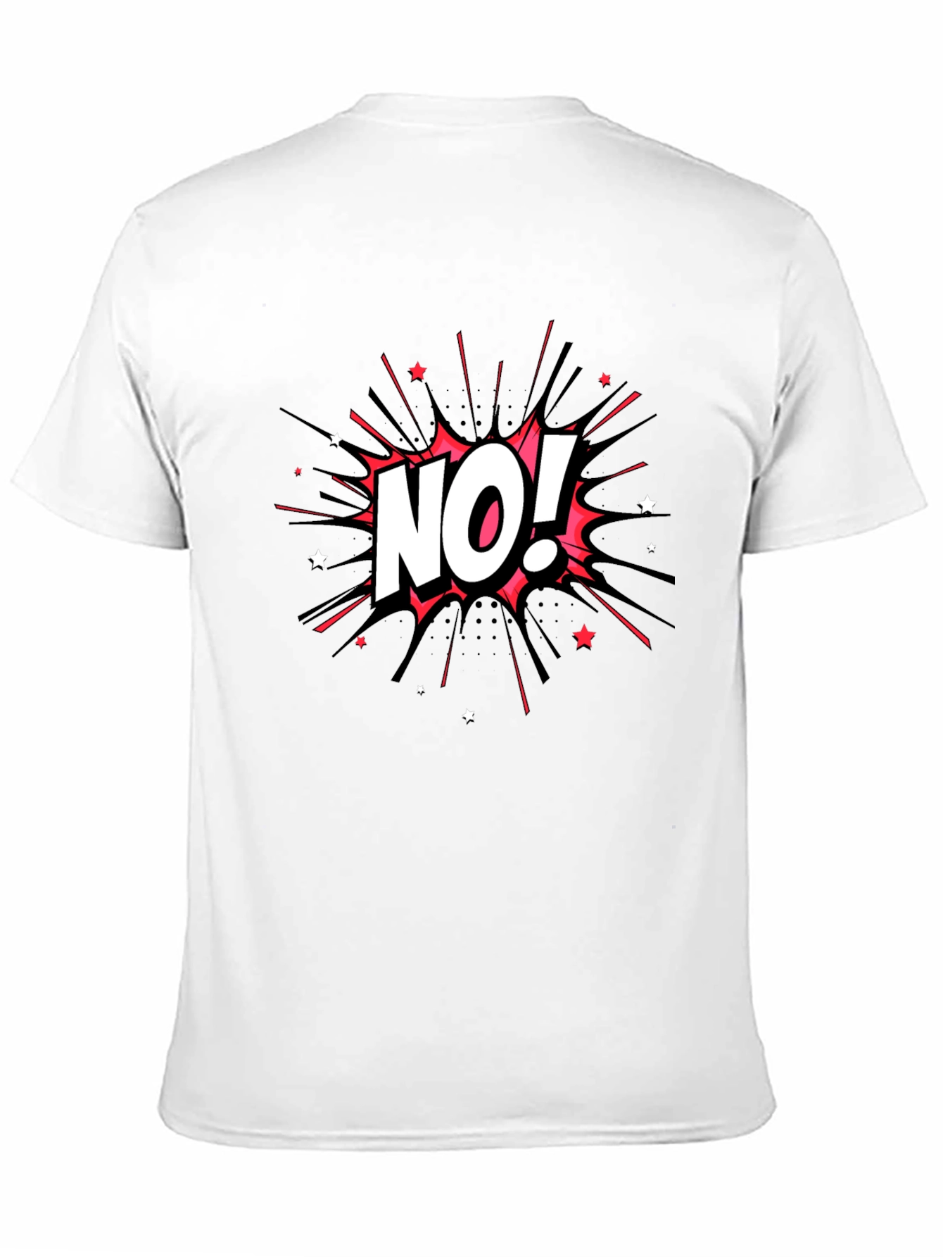 No! Graphic Print Black Tee