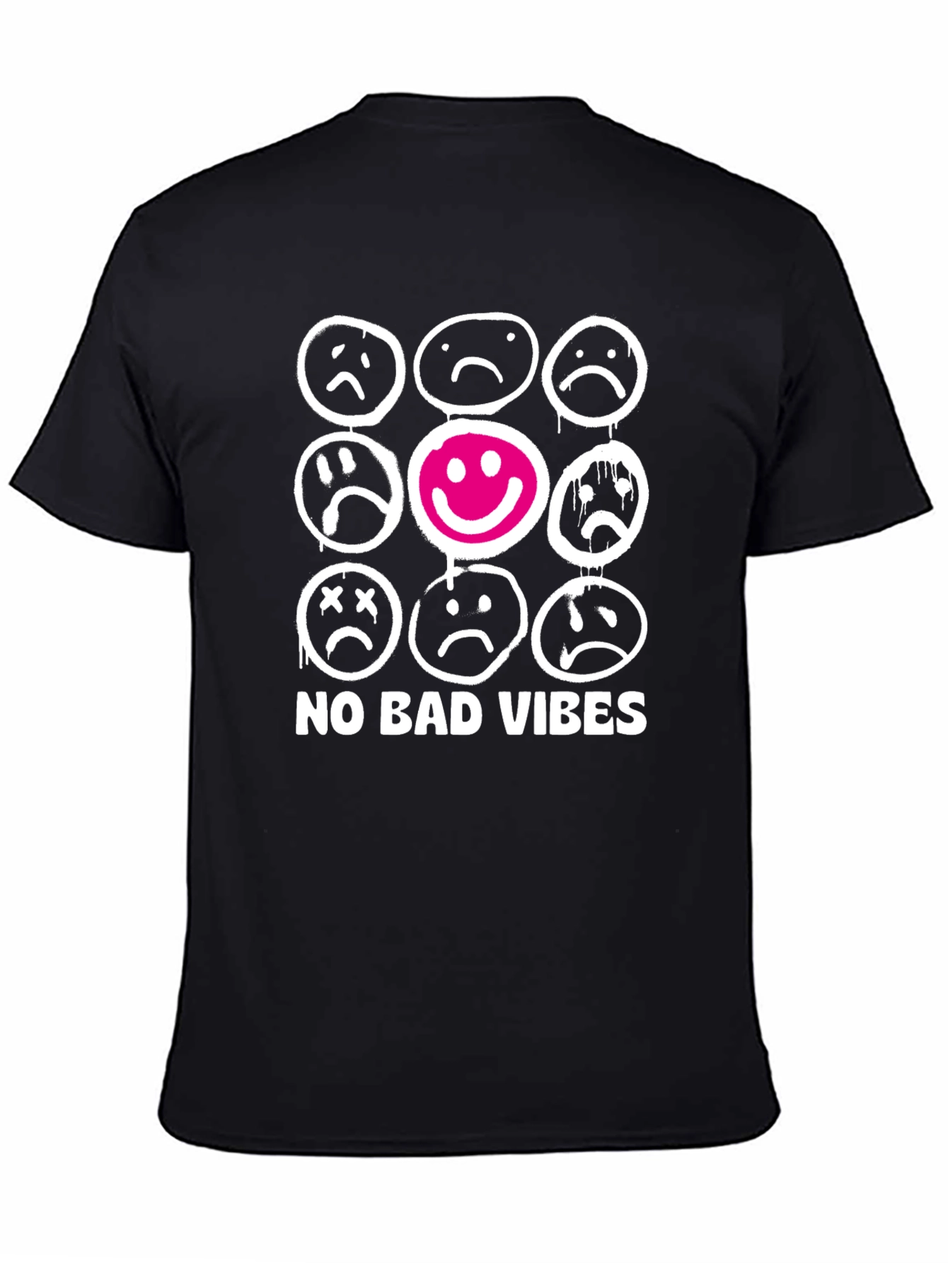 No Bad Vibes Graphic T-Shirt - Black