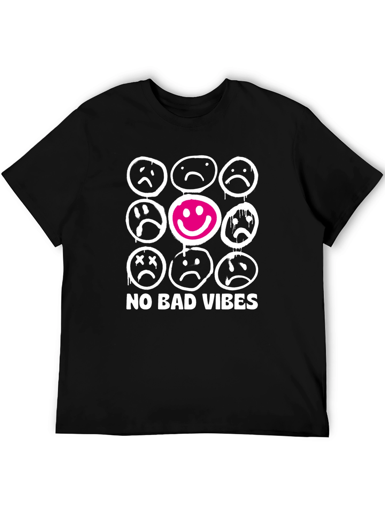 No Bad Vibes Graphic T-Shirt - Black