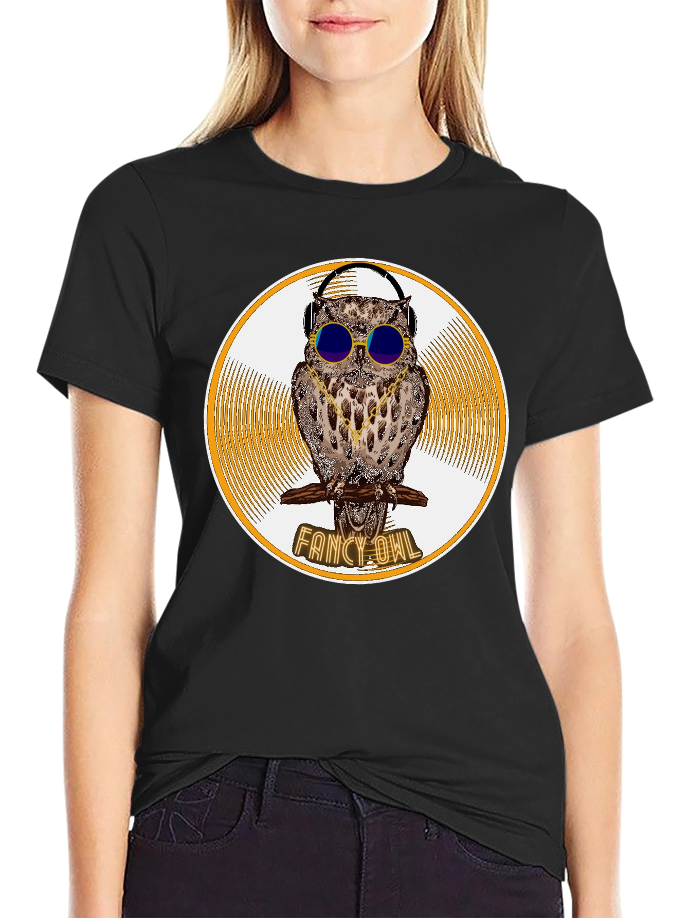 Fancy Owl Graphic T-Shirt