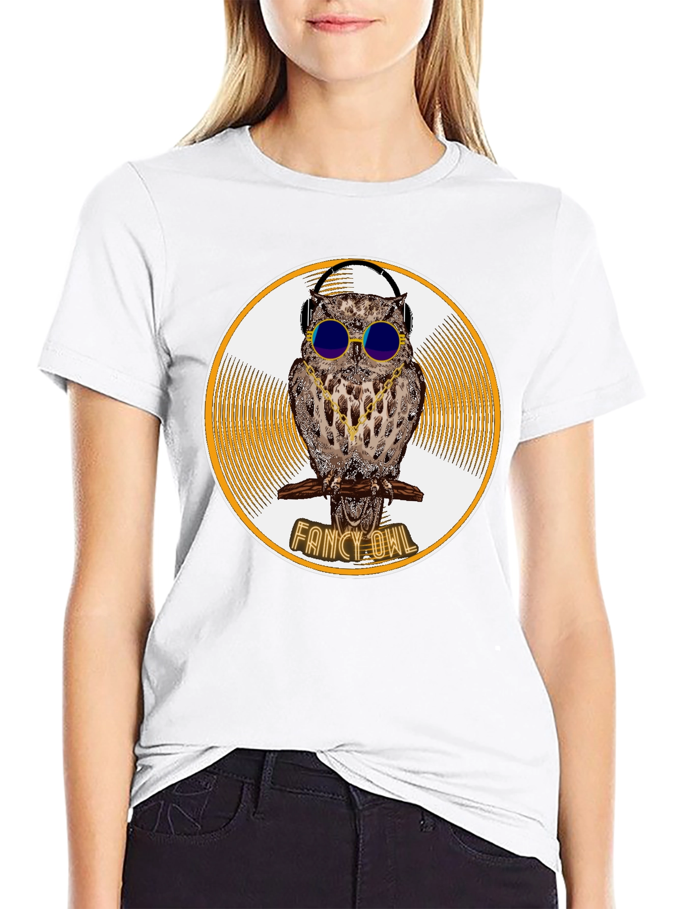 Fancy Owl Graphic T-Shirt