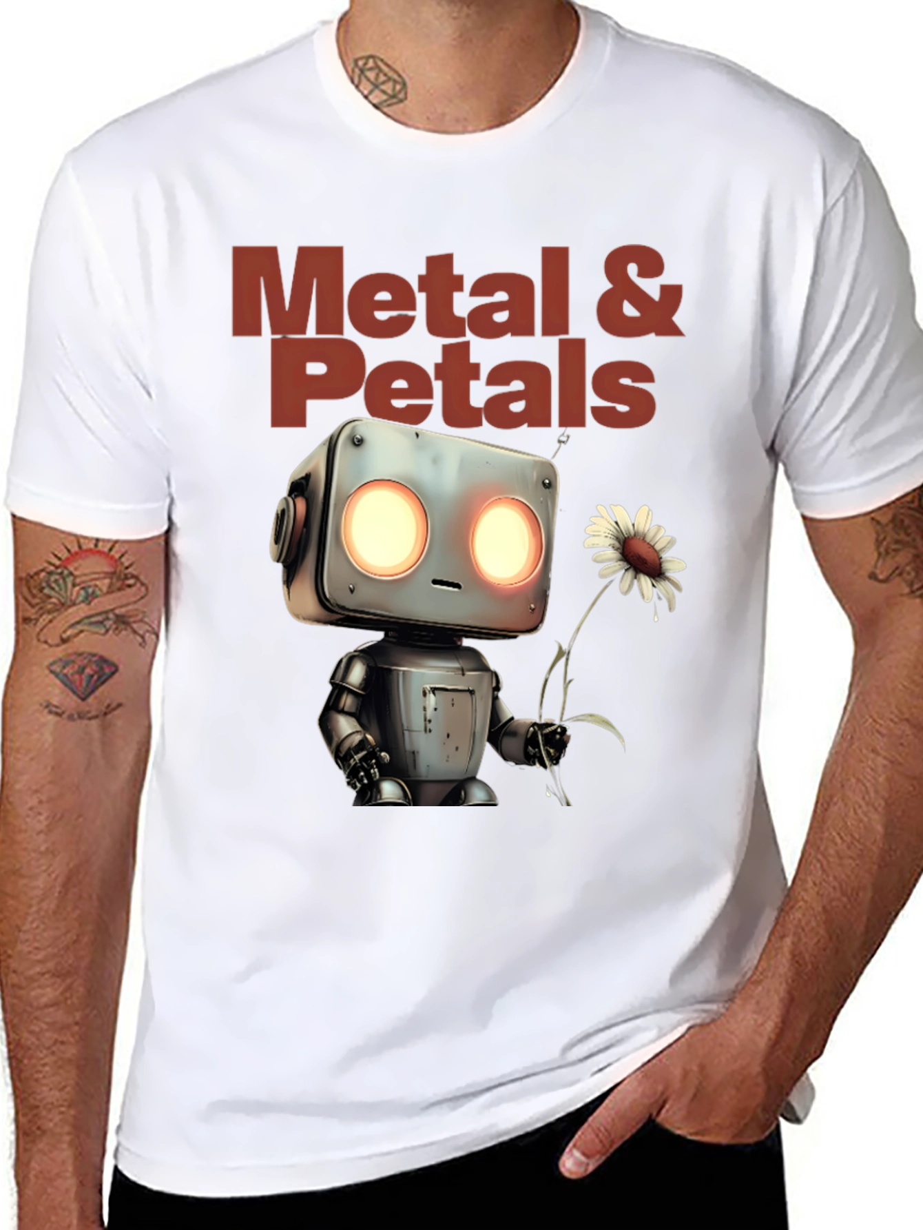 Metal & Petals Robot Graphic Tee