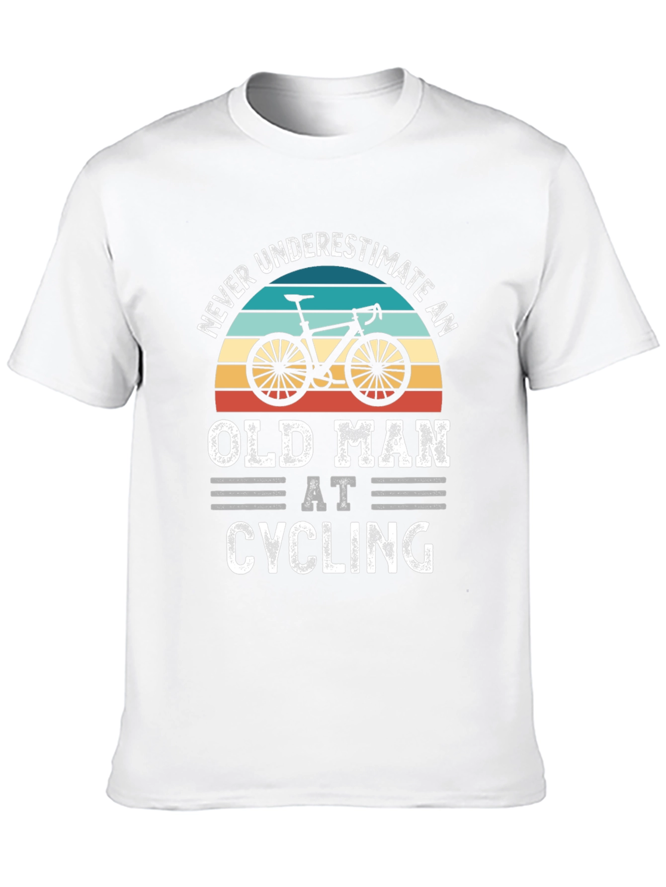 Never Underestimate Old Man Cycling T-Shirt