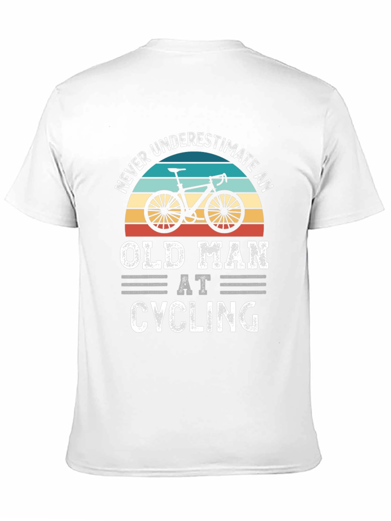 Never Underestimate Old Man Cycling T-Shirt