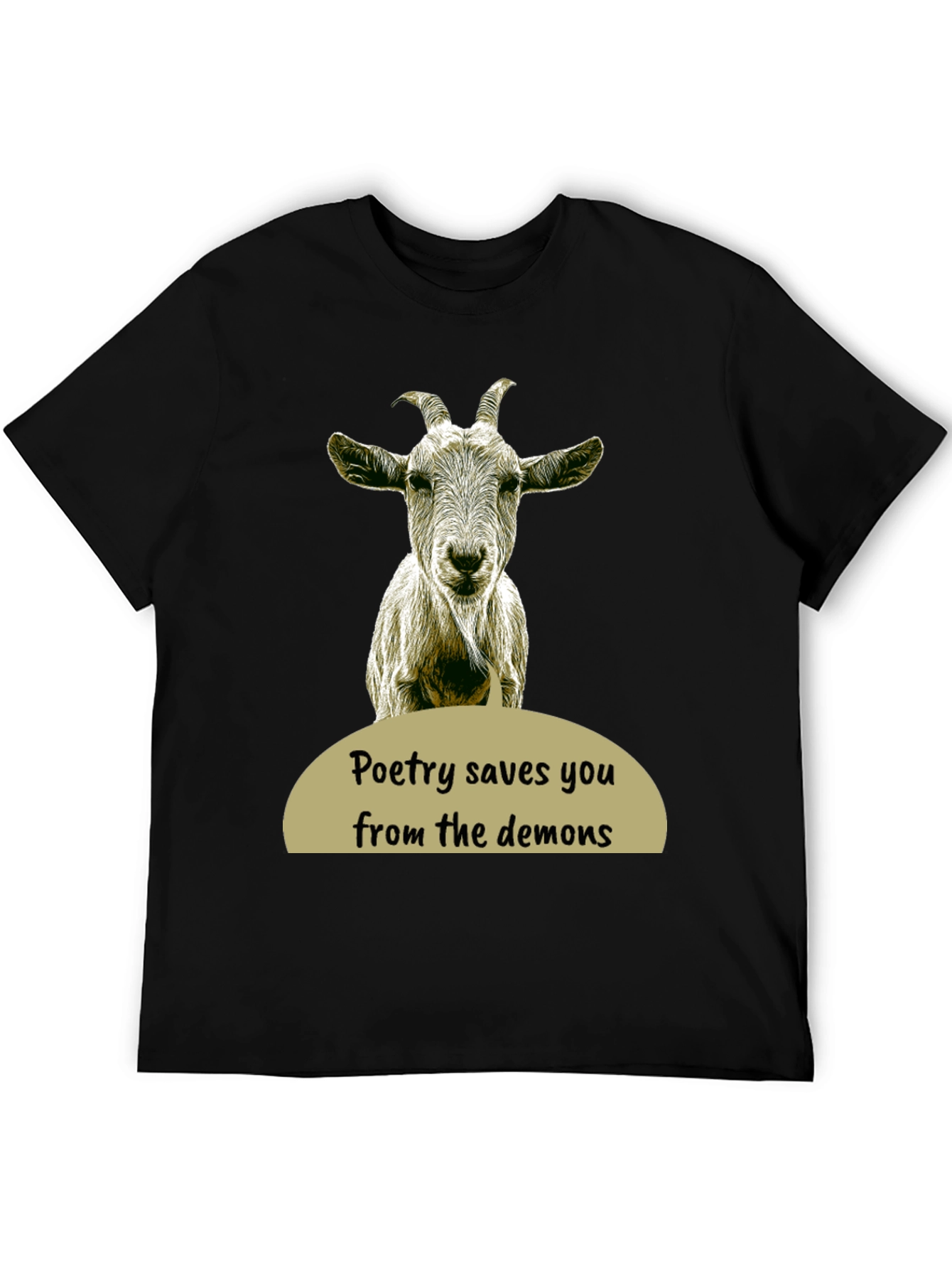 Poetry Saves You Goat Graphic T-Shirt