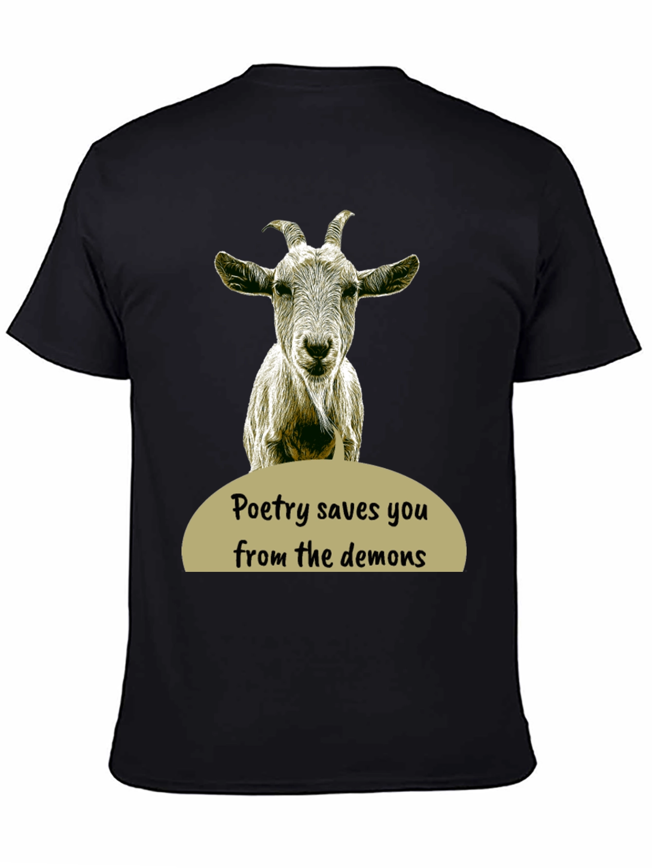 Poetry Saves You Goat Graphic T-Shirt