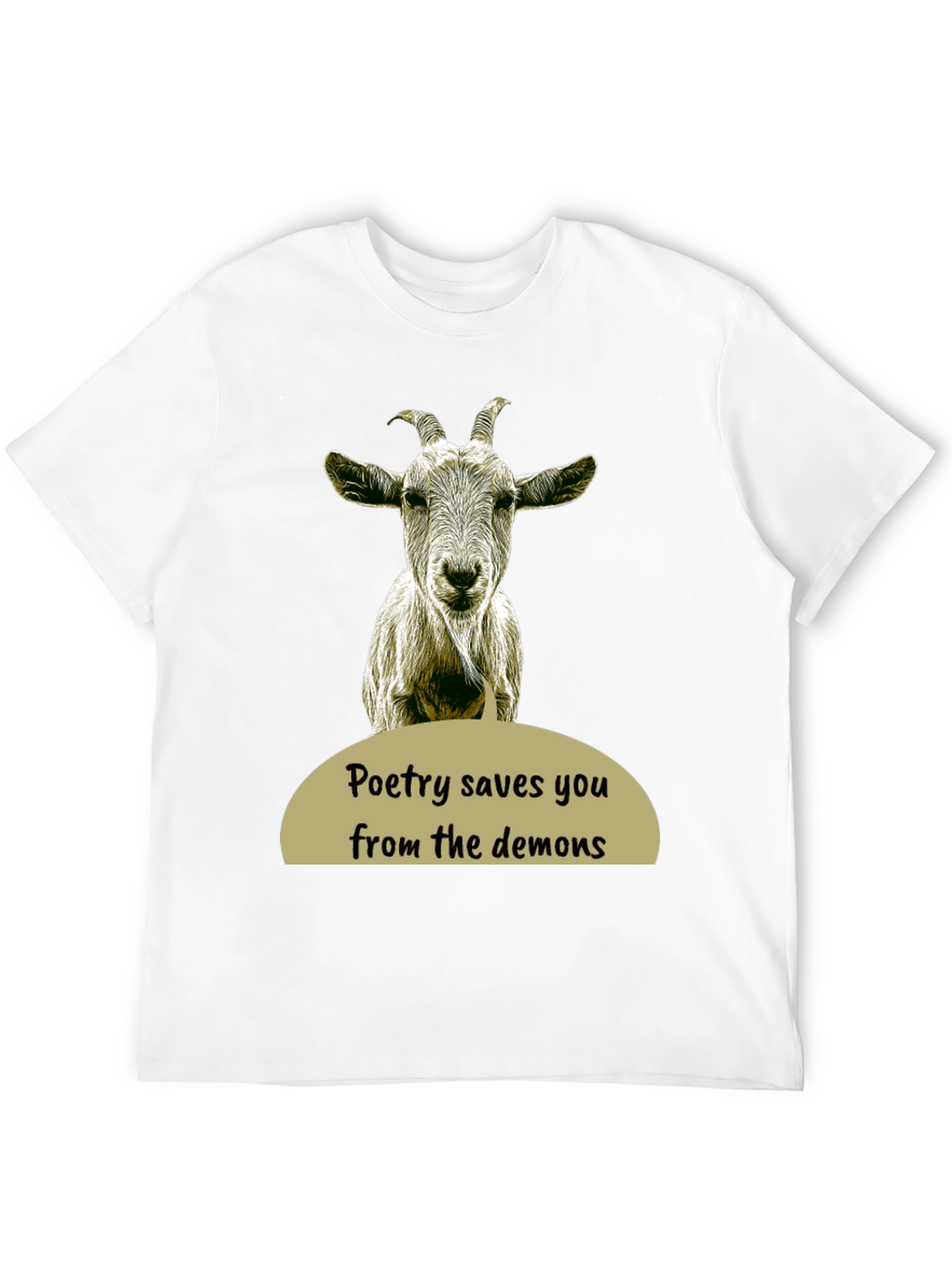Poetry Saves You Goat Graphic T-Shirt