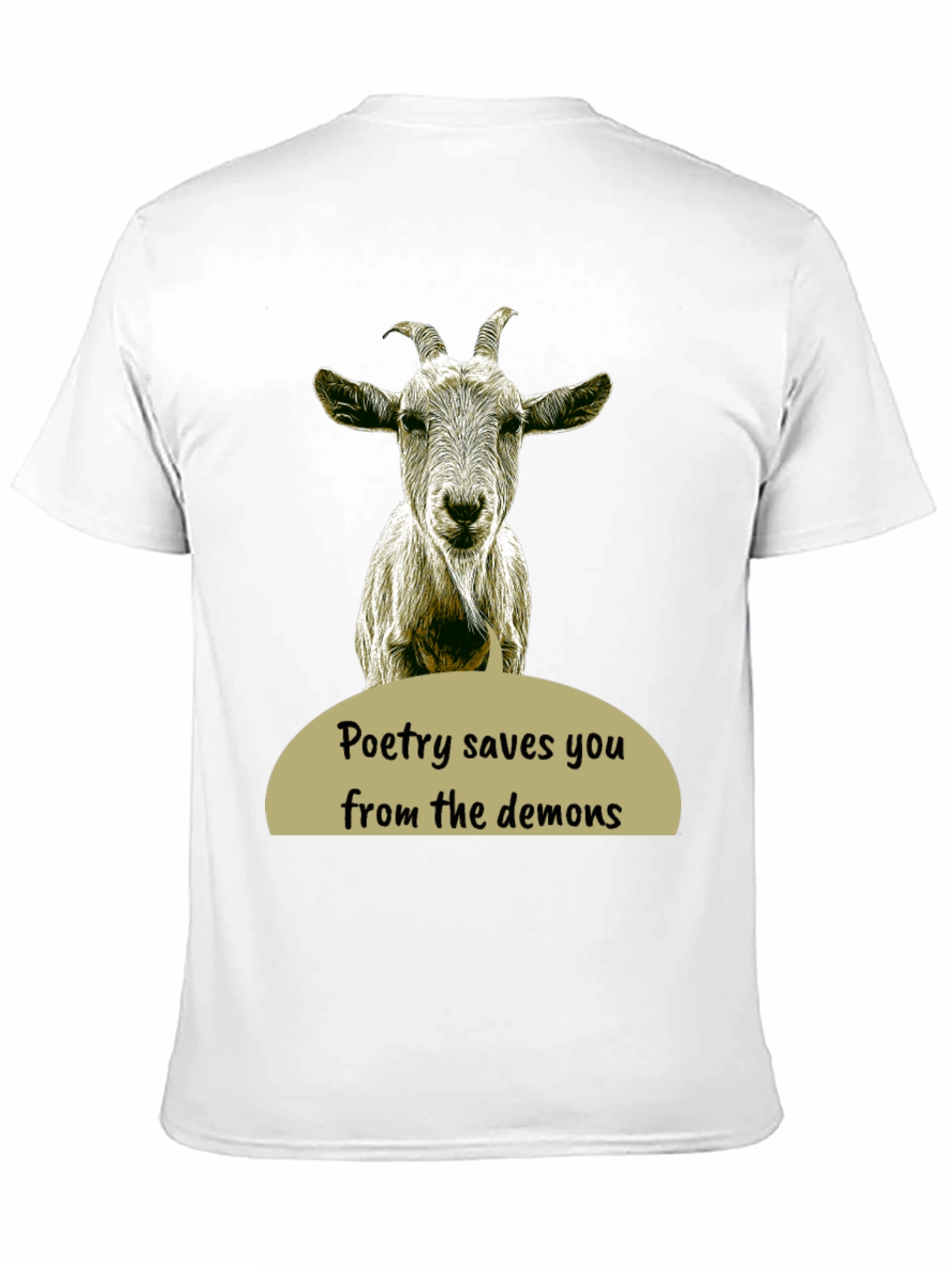 Poetry Saves You Goat Graphic T-Shirt