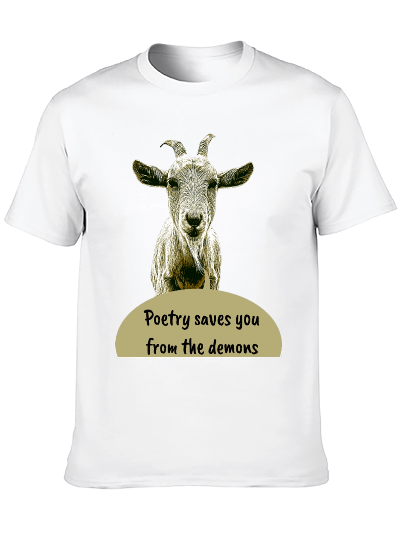 Poetry Saves You Goat Graphic T-Shirt