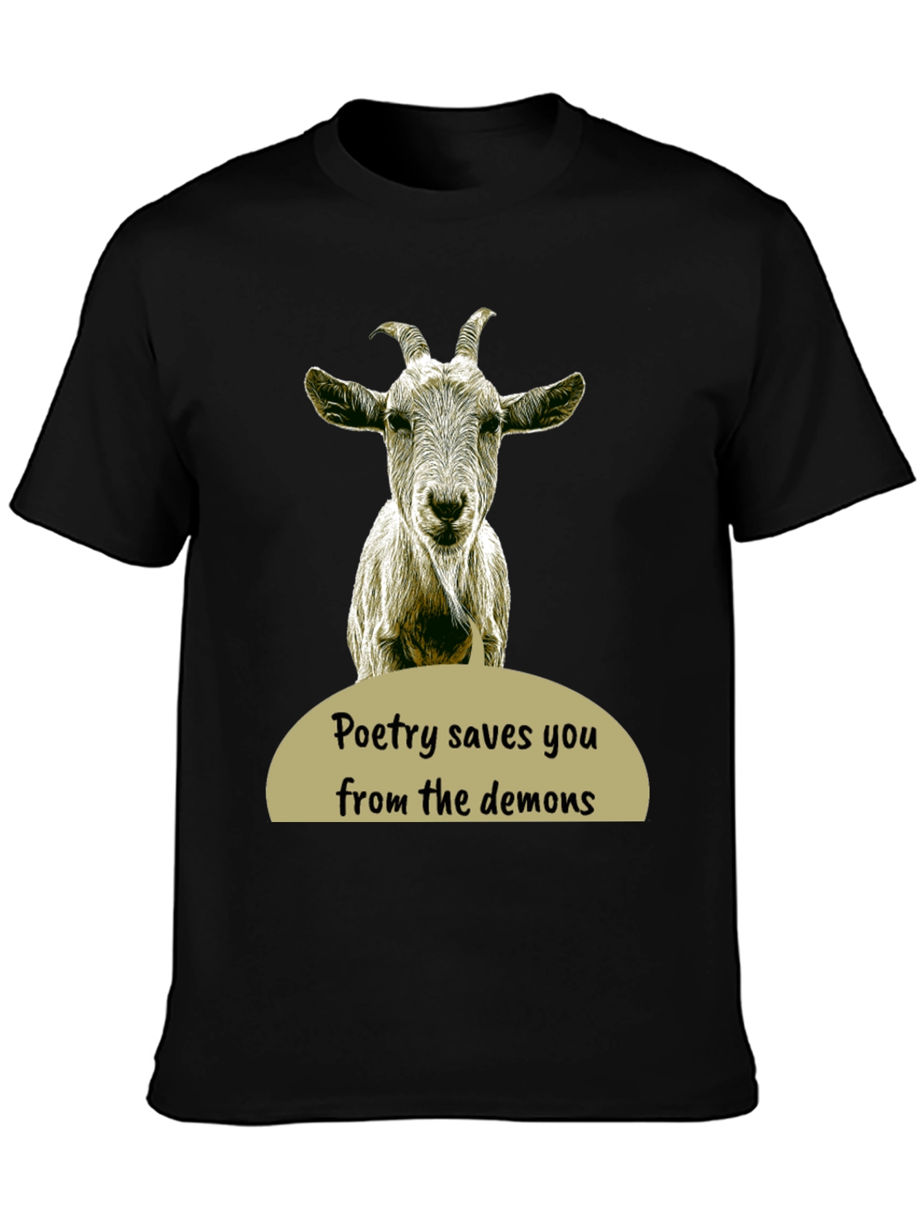 Poetry Saves You Goat Graphic T-Shirt