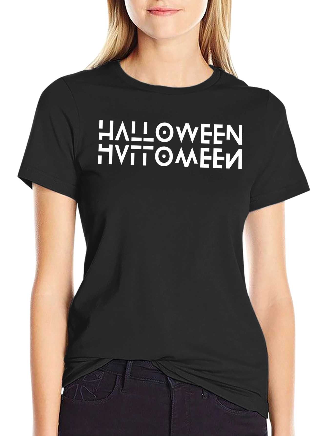 Halloween Mirror Image Graphic T-Shirt