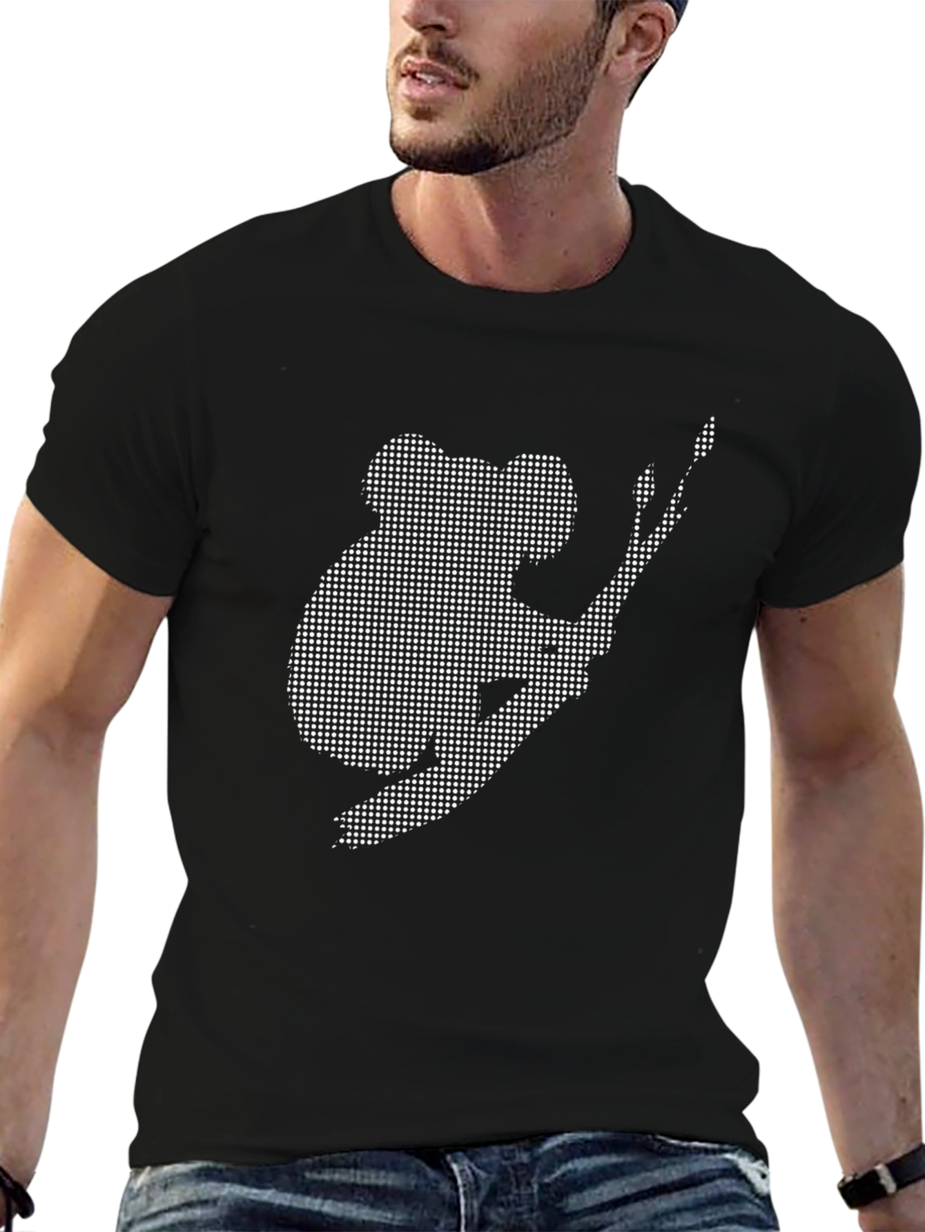 Koala Graphic Tee - Black Casual Comfort