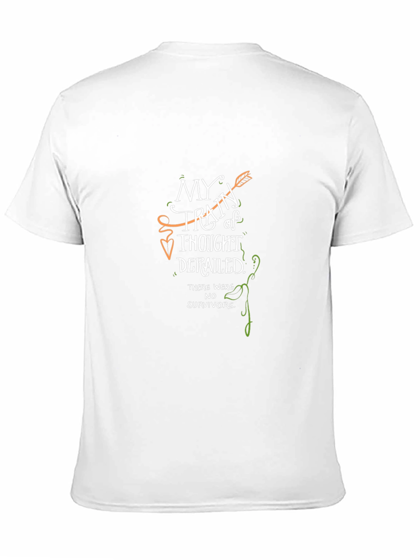 My Train of Thought Derailed Novelty Graphic T-Shirt