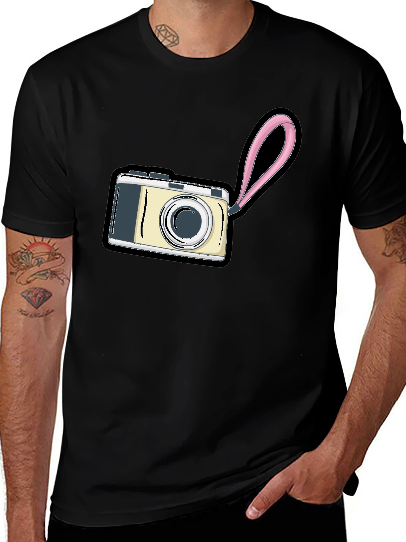 Camera Graphic Black T-Shirt