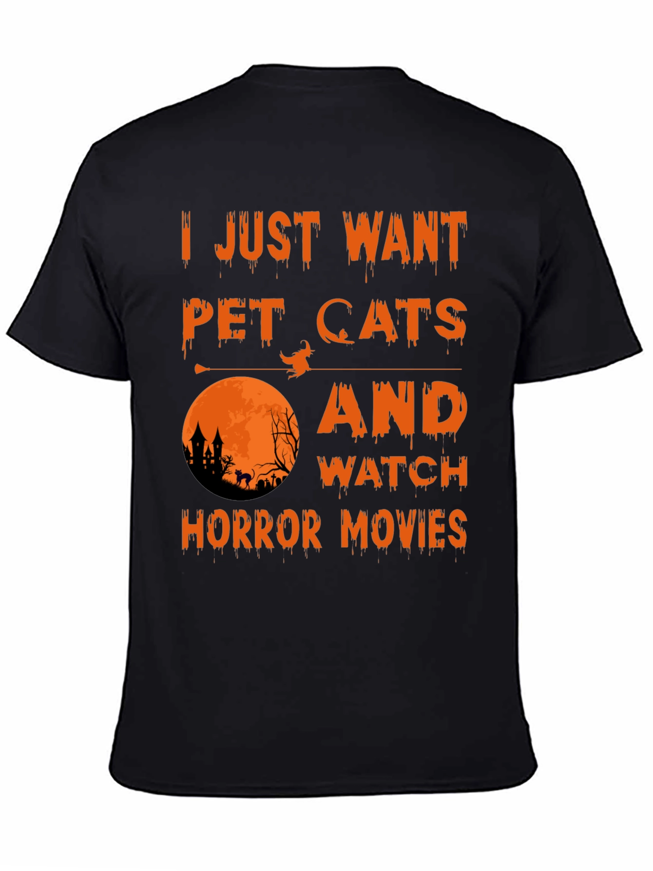 Halloween Cat Horror Movie T-Shirt