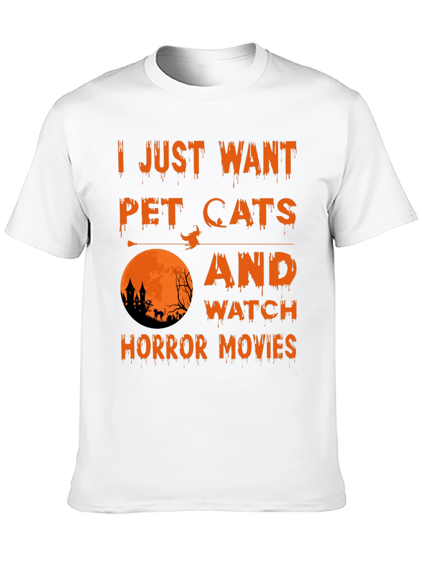 Halloween Cat Horror Movie T-Shirt