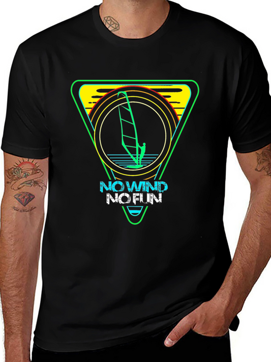 No Wind No Fun Surfing Graphic Tee