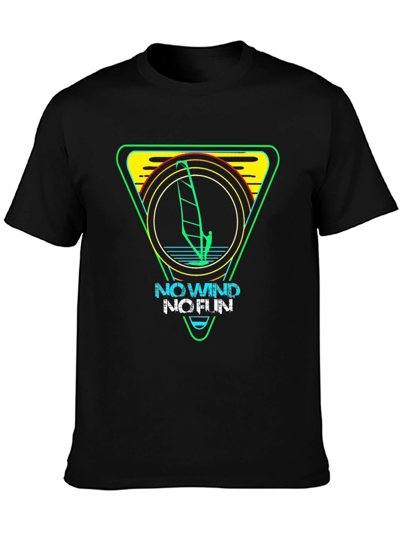 No Wind No Fun Surfing Graphic Tee