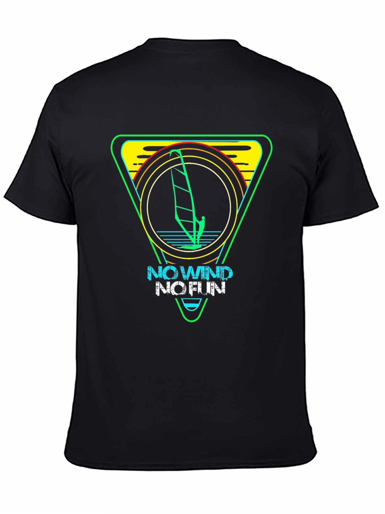 No Wind No Fun Surfing Graphic Tee