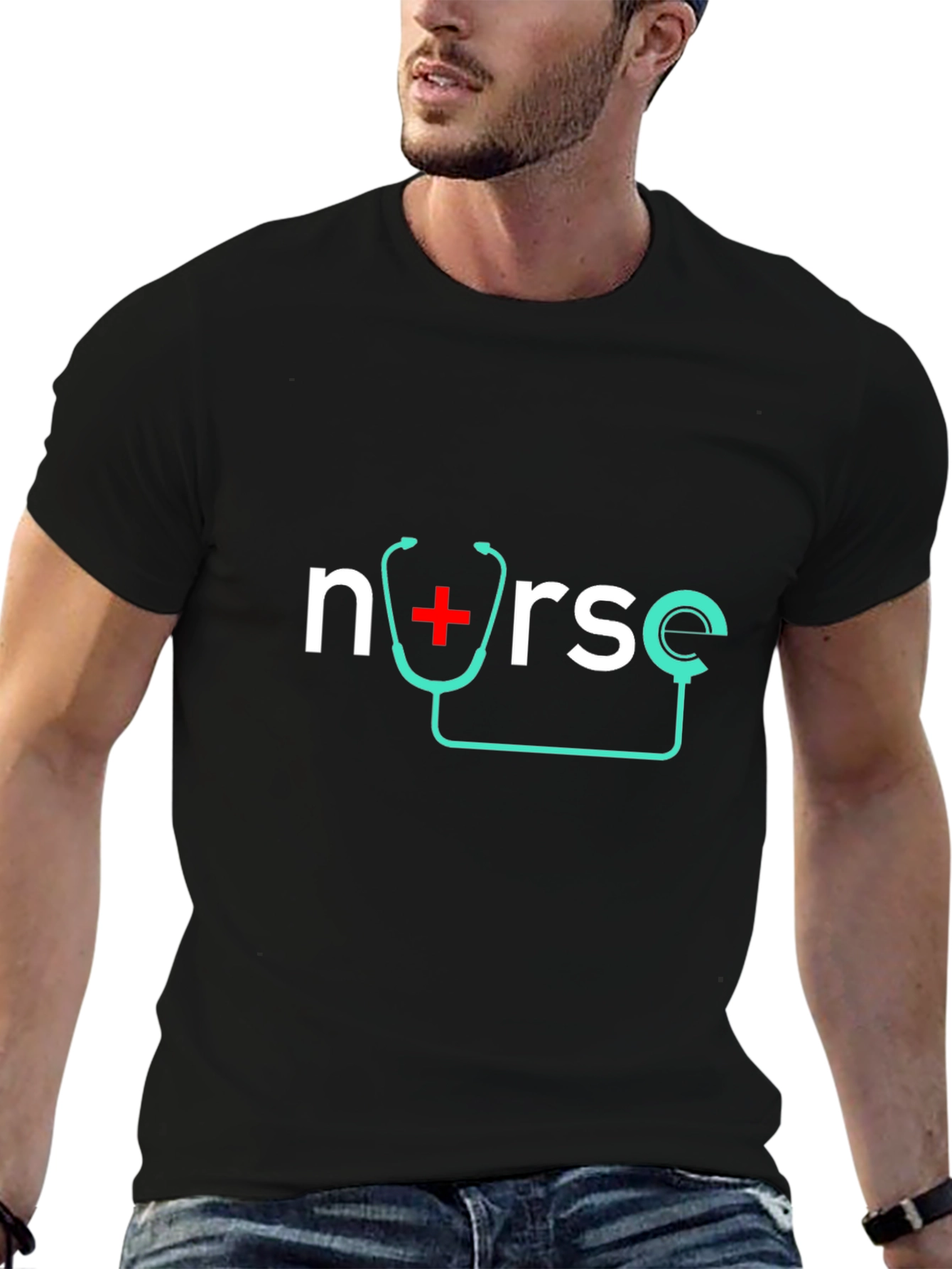 Nurse Stethoscope Graphic T-Shirt
