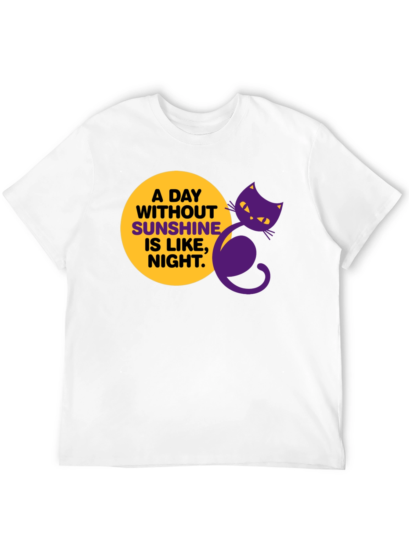 A Day Without Sunshine Black T-Shirt