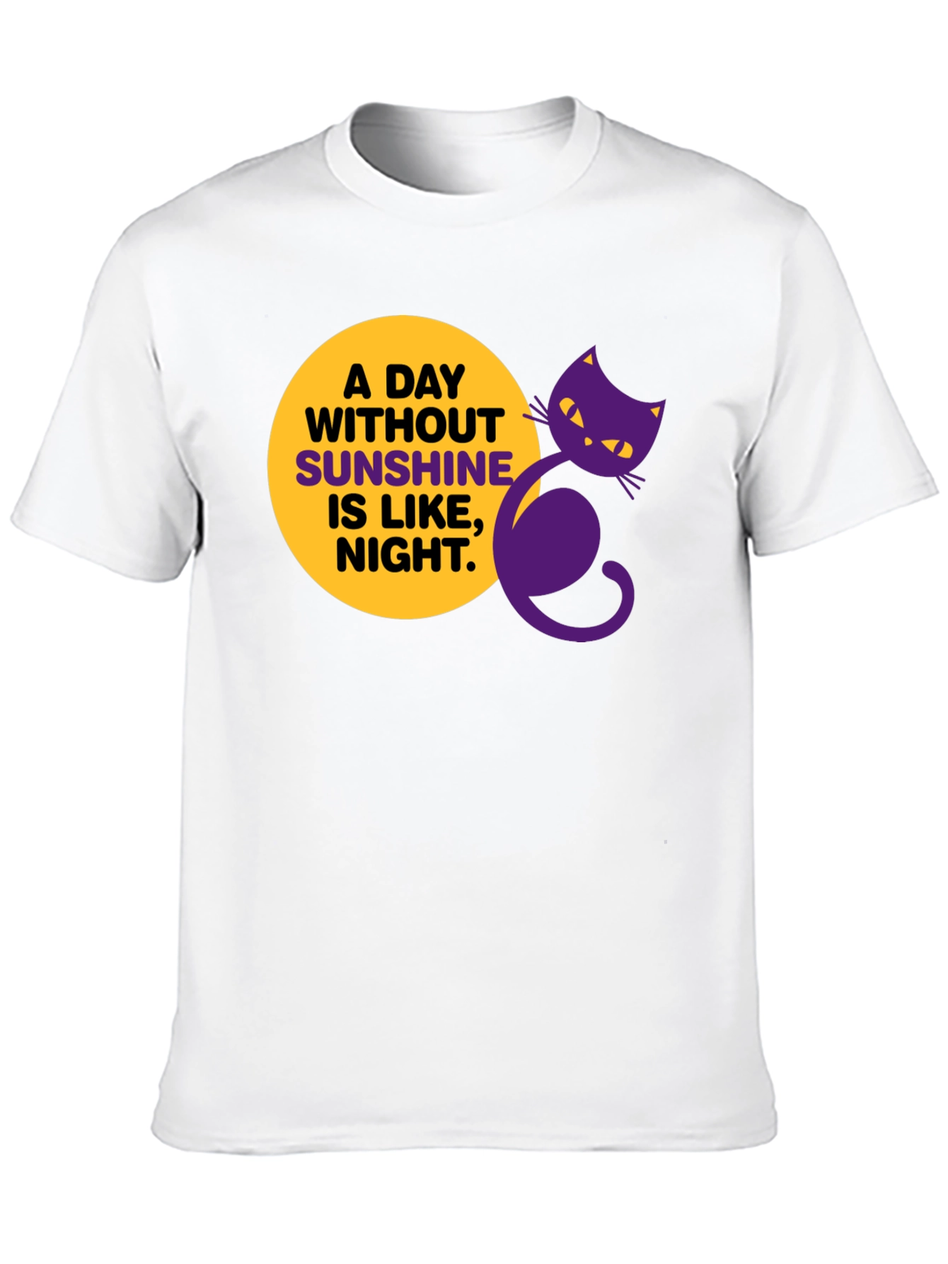 A Day Without Sunshine Black T-Shirt