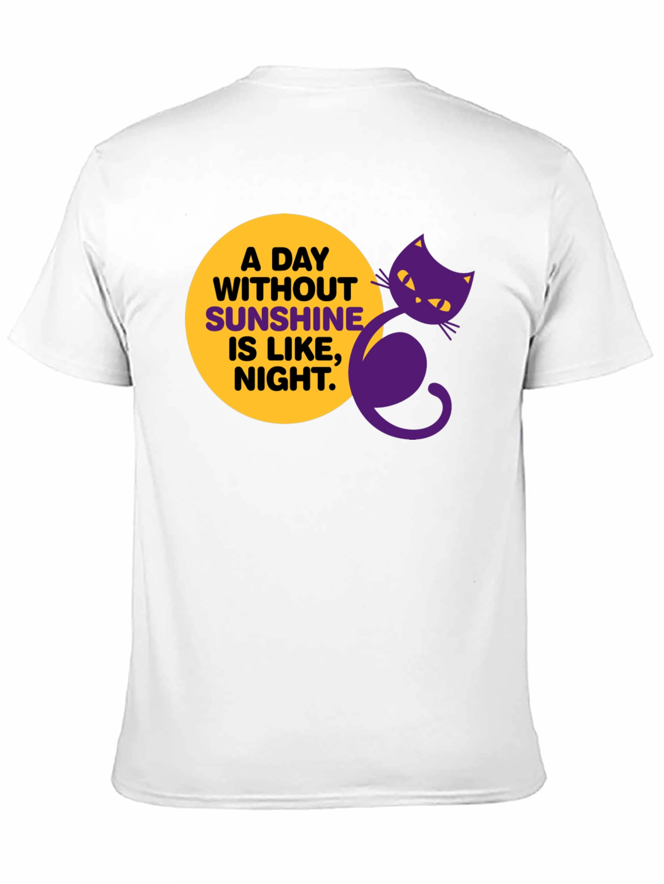 A Day Without Sunshine Black T-Shirt