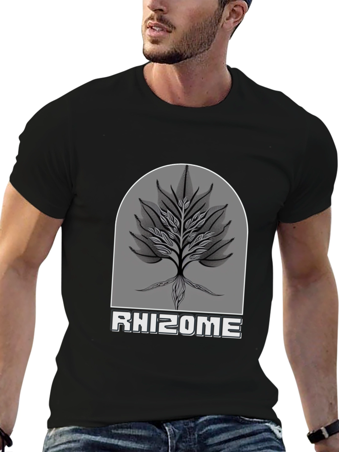 Rhizome Tree Graphic Black T-Shirt