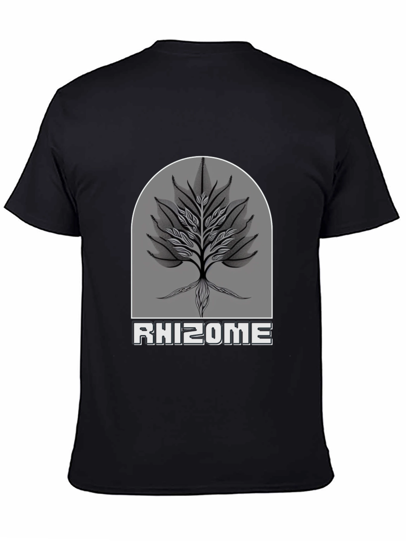 Rhizome Tree Graphic Black T-Shirt