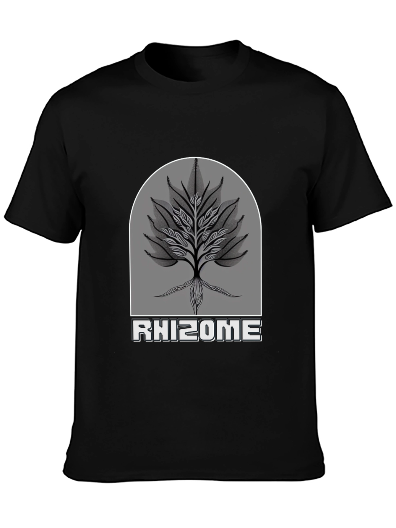 Rhizome Tree Graphic Black T-Shirt