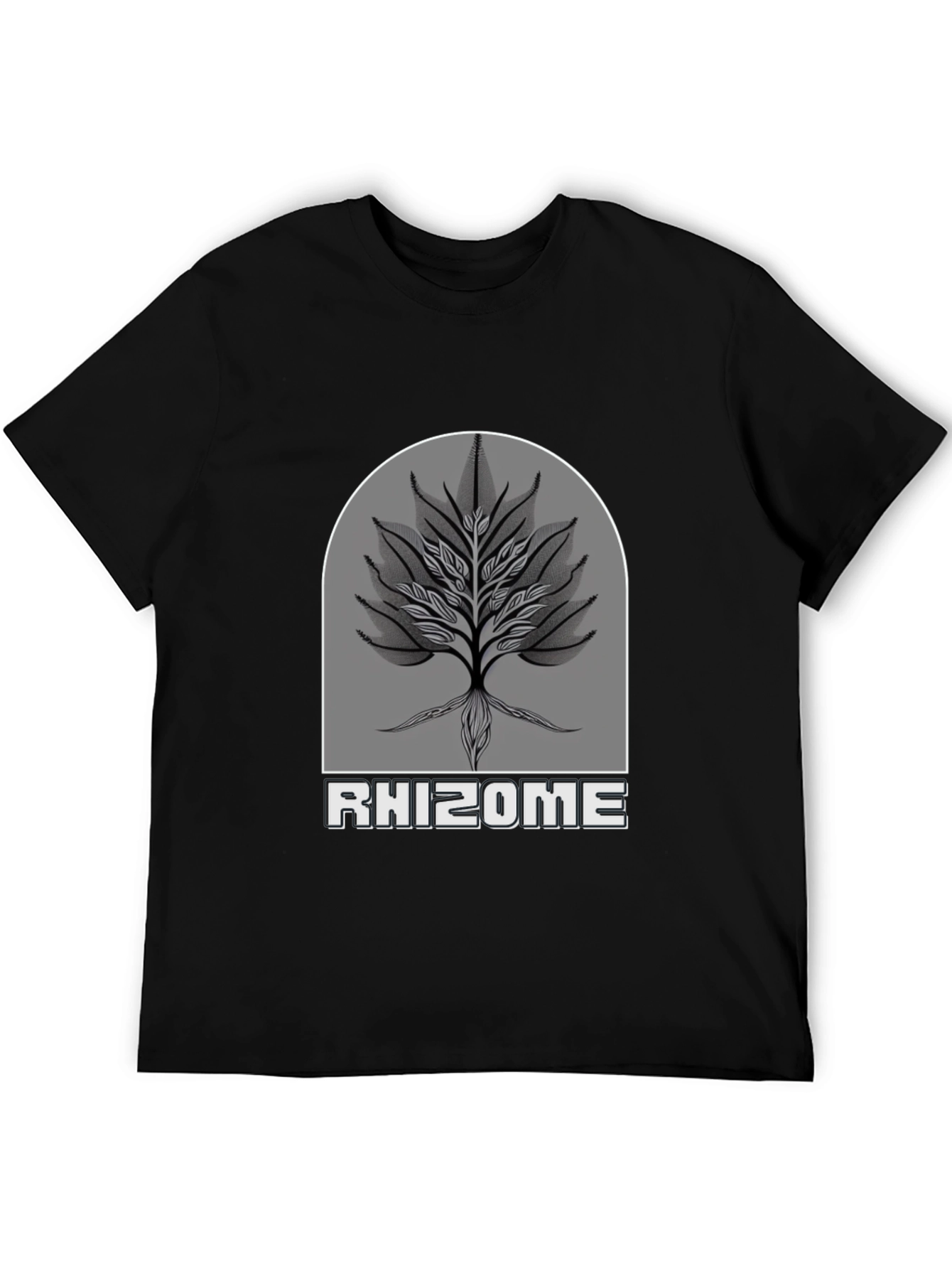 Rhizome Tree Graphic Black T-Shirt