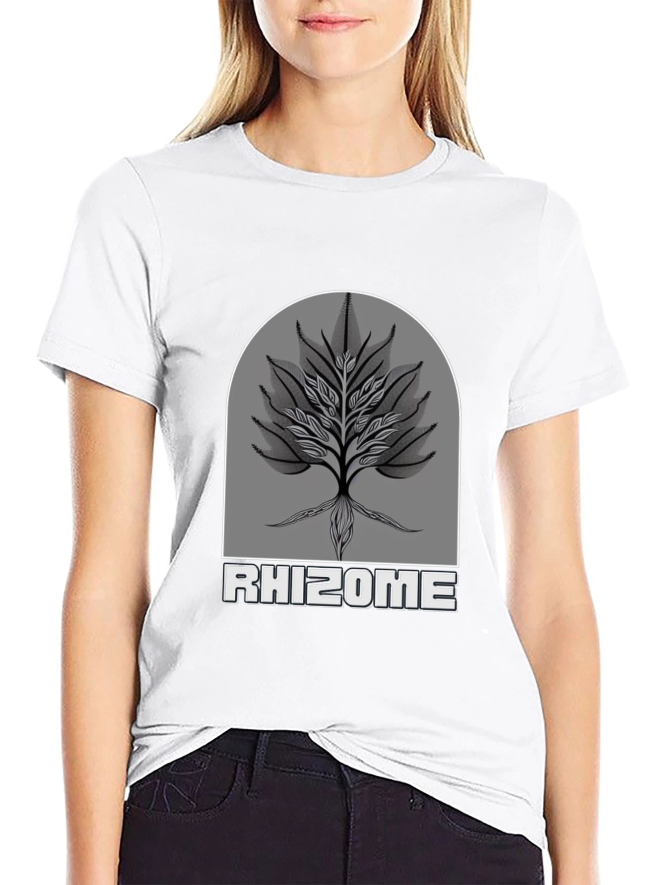 Rhizome Tree Graphic Black T-Shirt