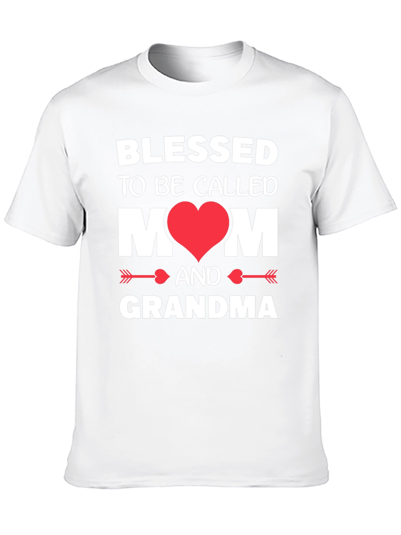 Blessed Mom & Grandma T-Shirt - Heart Design