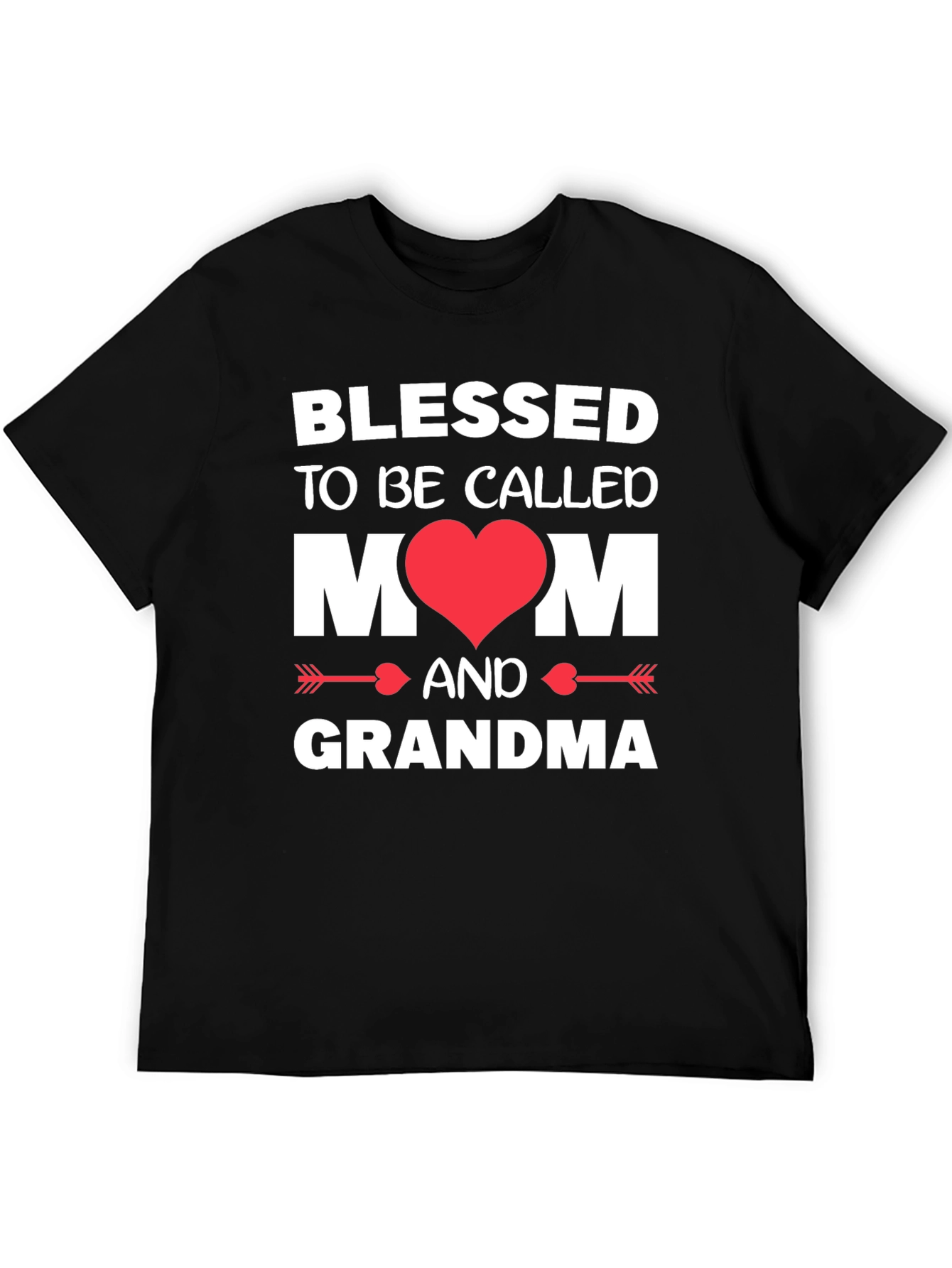 Blessed Mom & Grandma T-Shirt - Heart Design