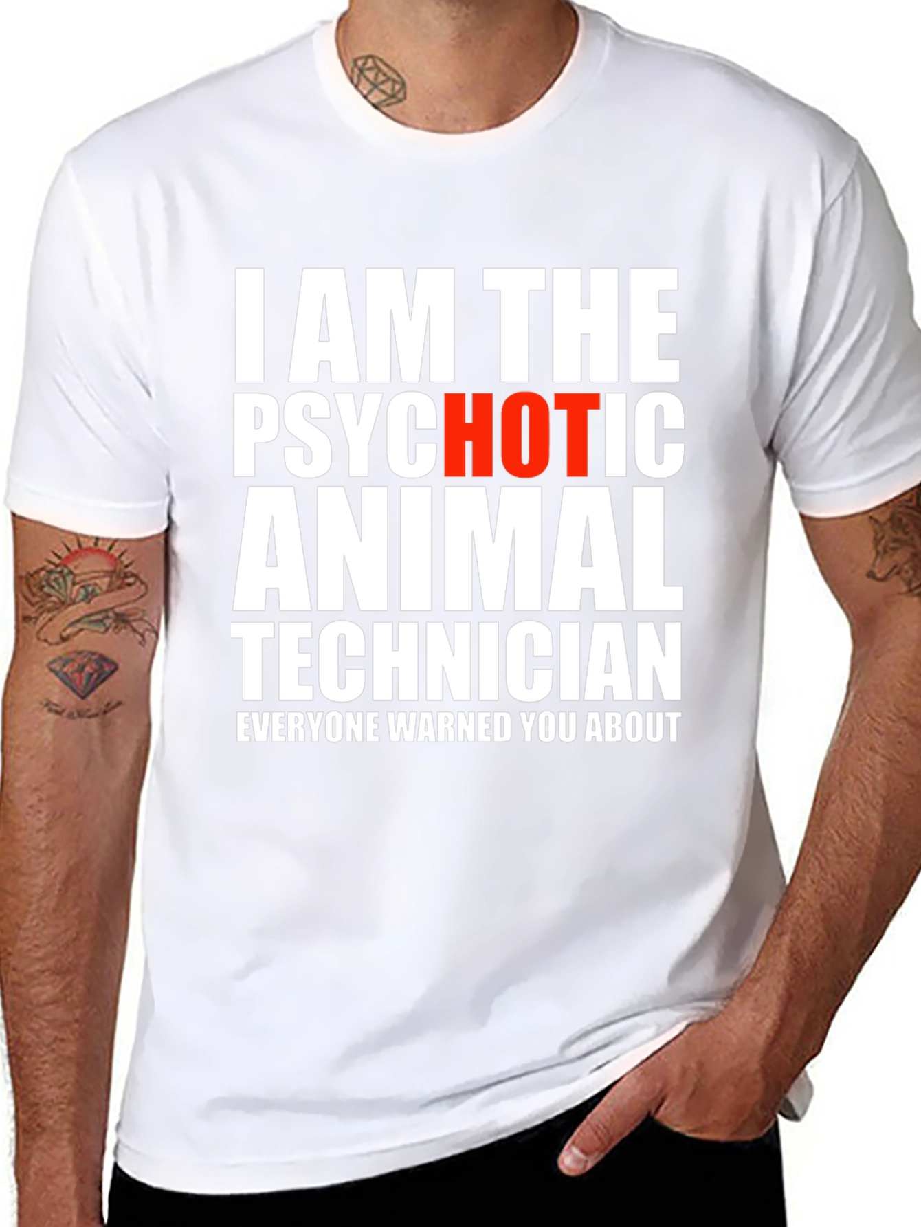 Psychotic Animal Technician Novelty T-Shirt