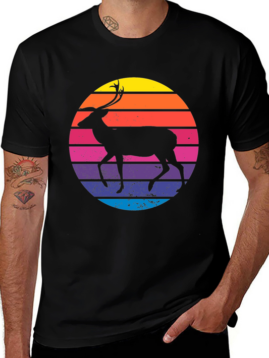 Retro Deer Silhouette T-Shirt