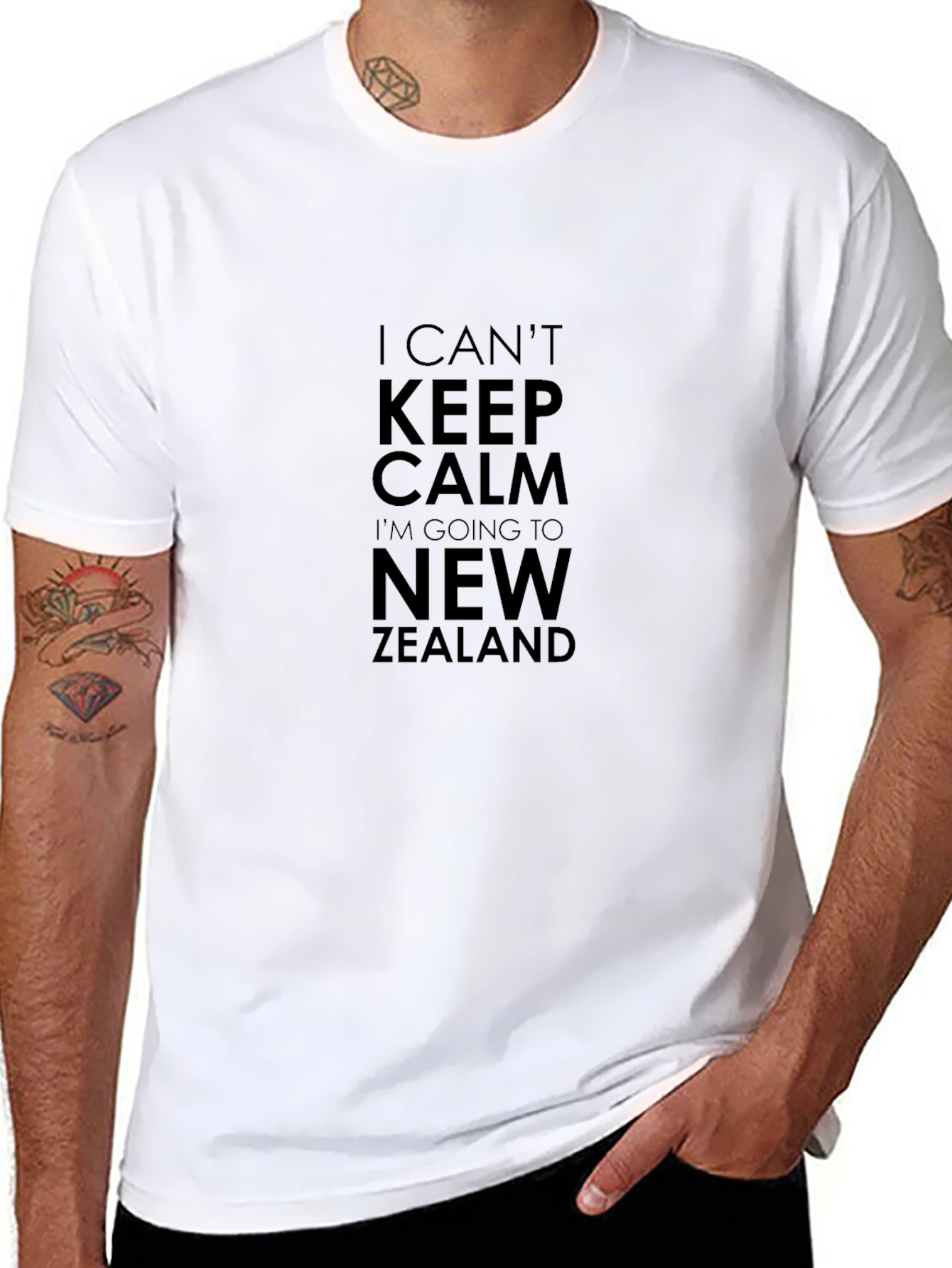 I Cant Keep Calm New Zealand Black T-Shirt