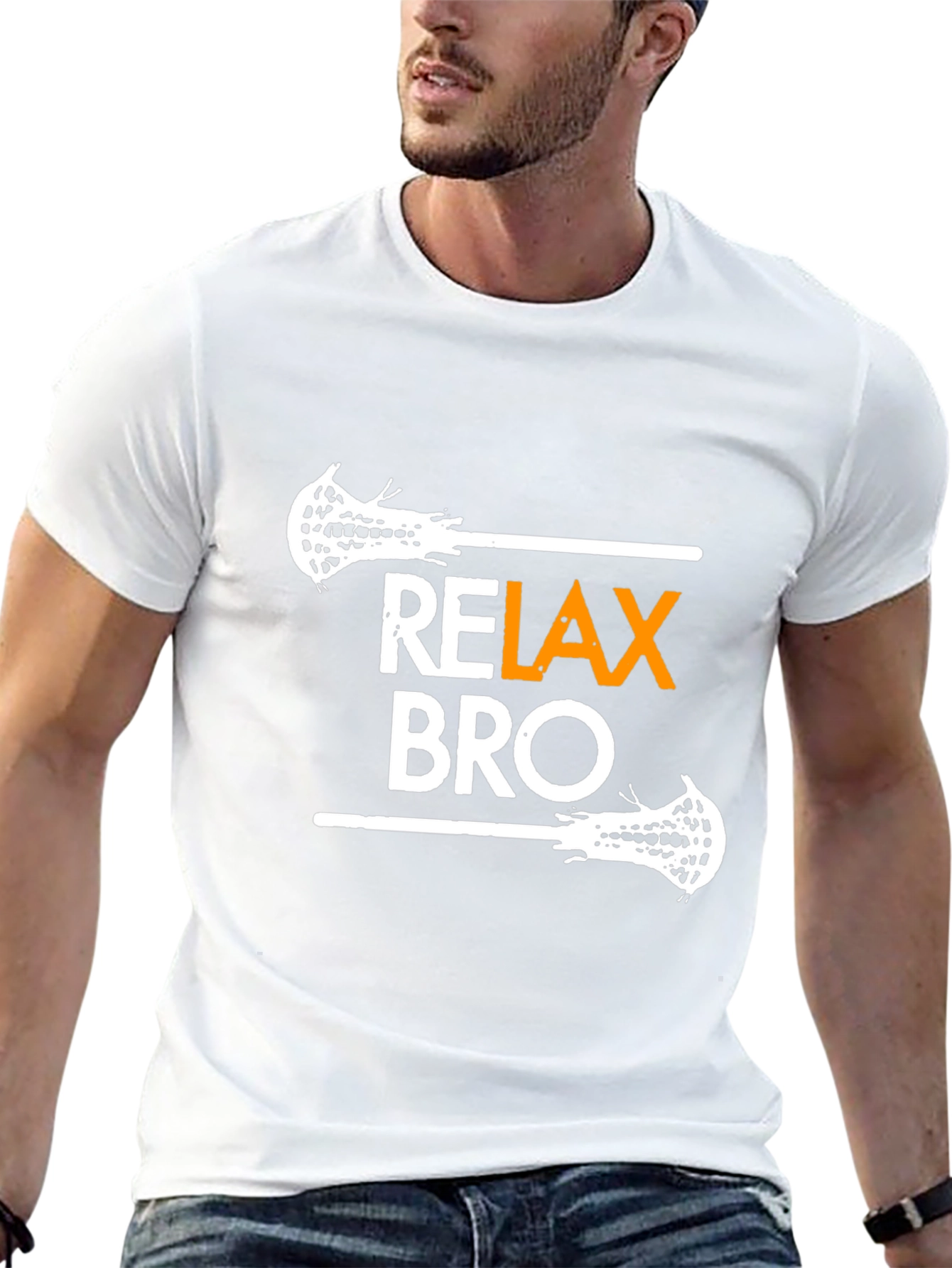 Relax Bro Lacrosse Graphic Tee - Black T-Shirt