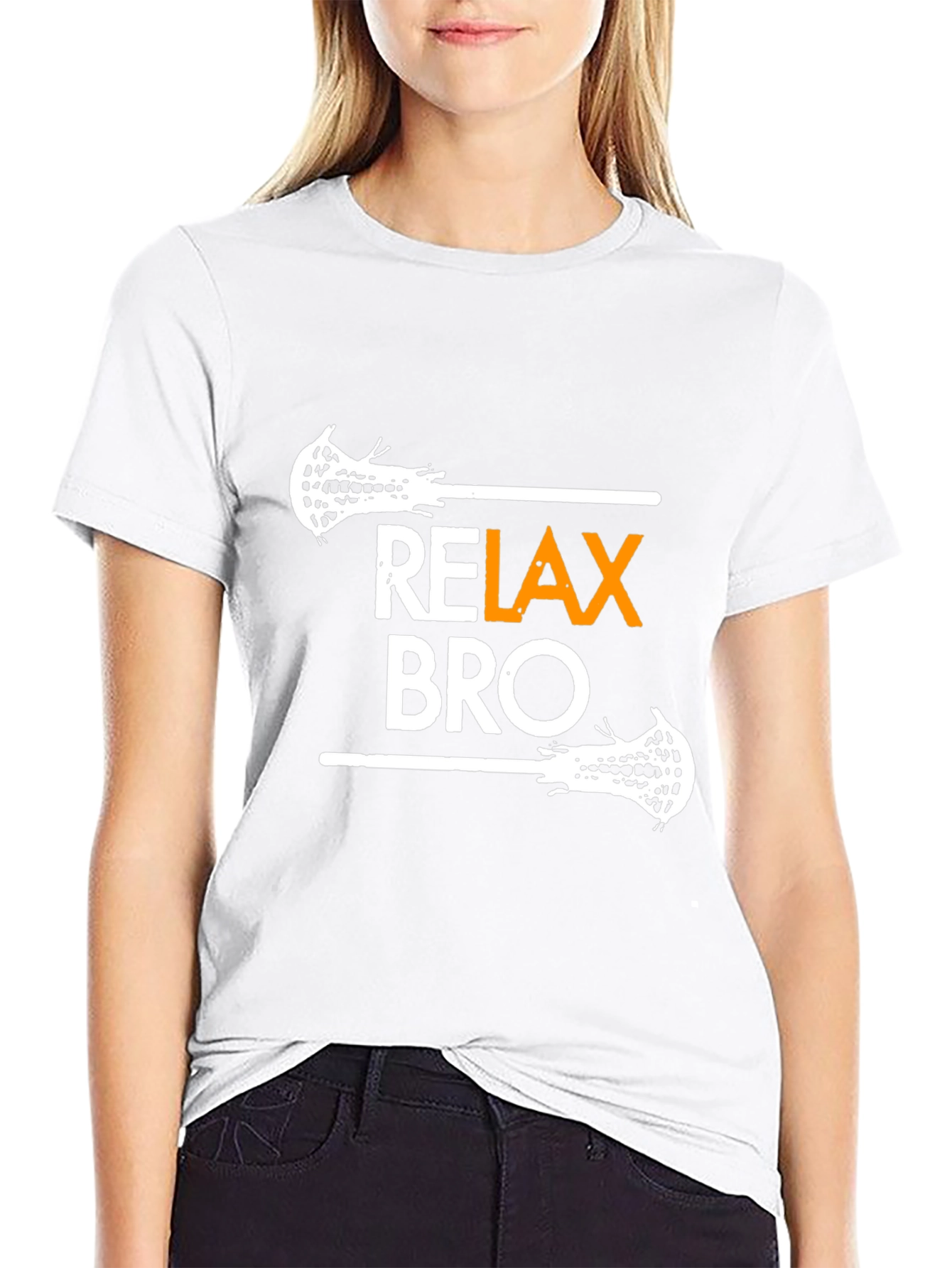 Relax Bro Lacrosse Graphic Tee - Black T-Shirt