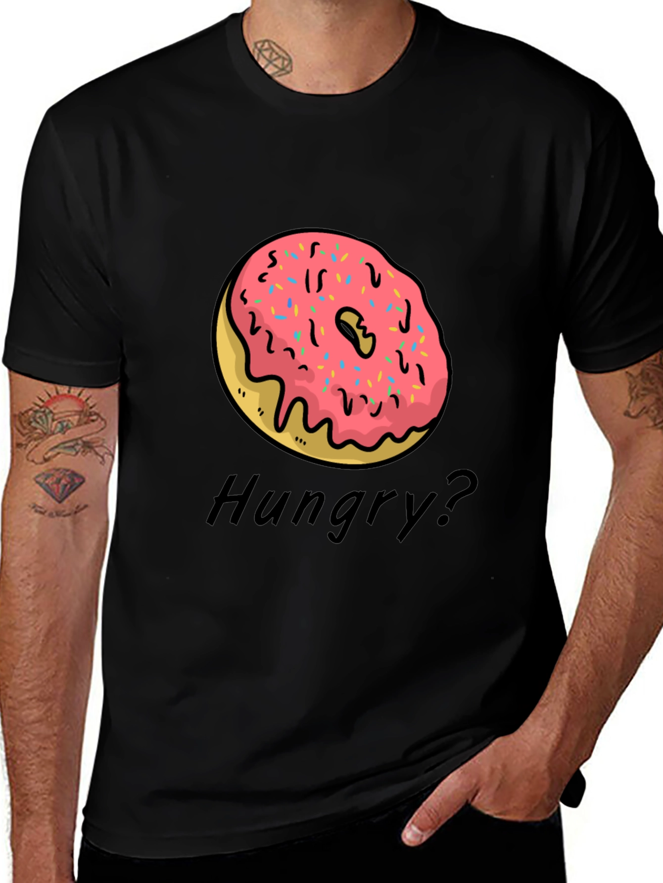 Donut Graphic T-Shirt - Hungry? Tee