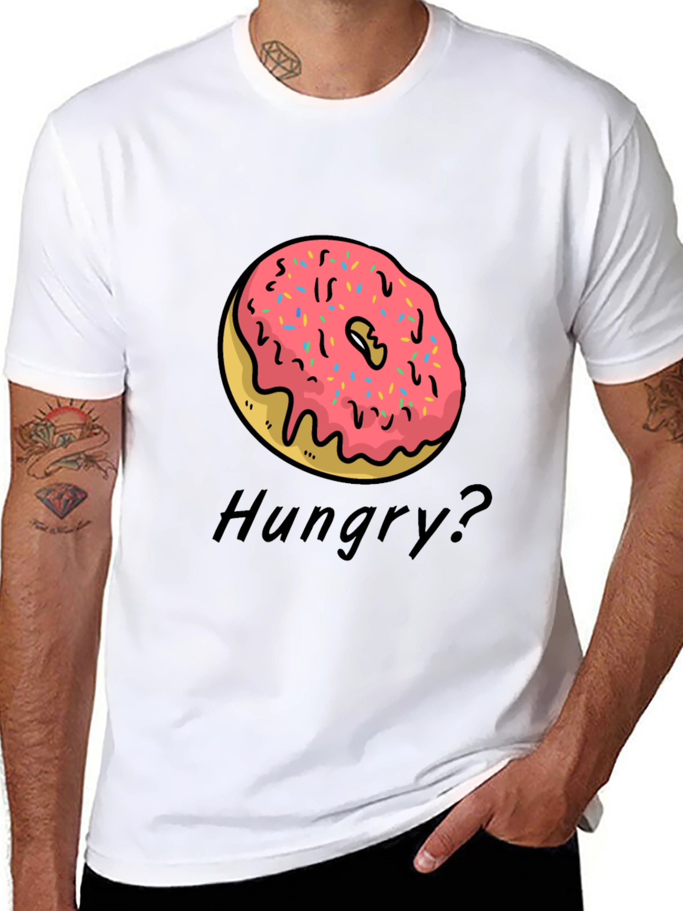 Donut Graphic T-Shirt - Hungry? Tee