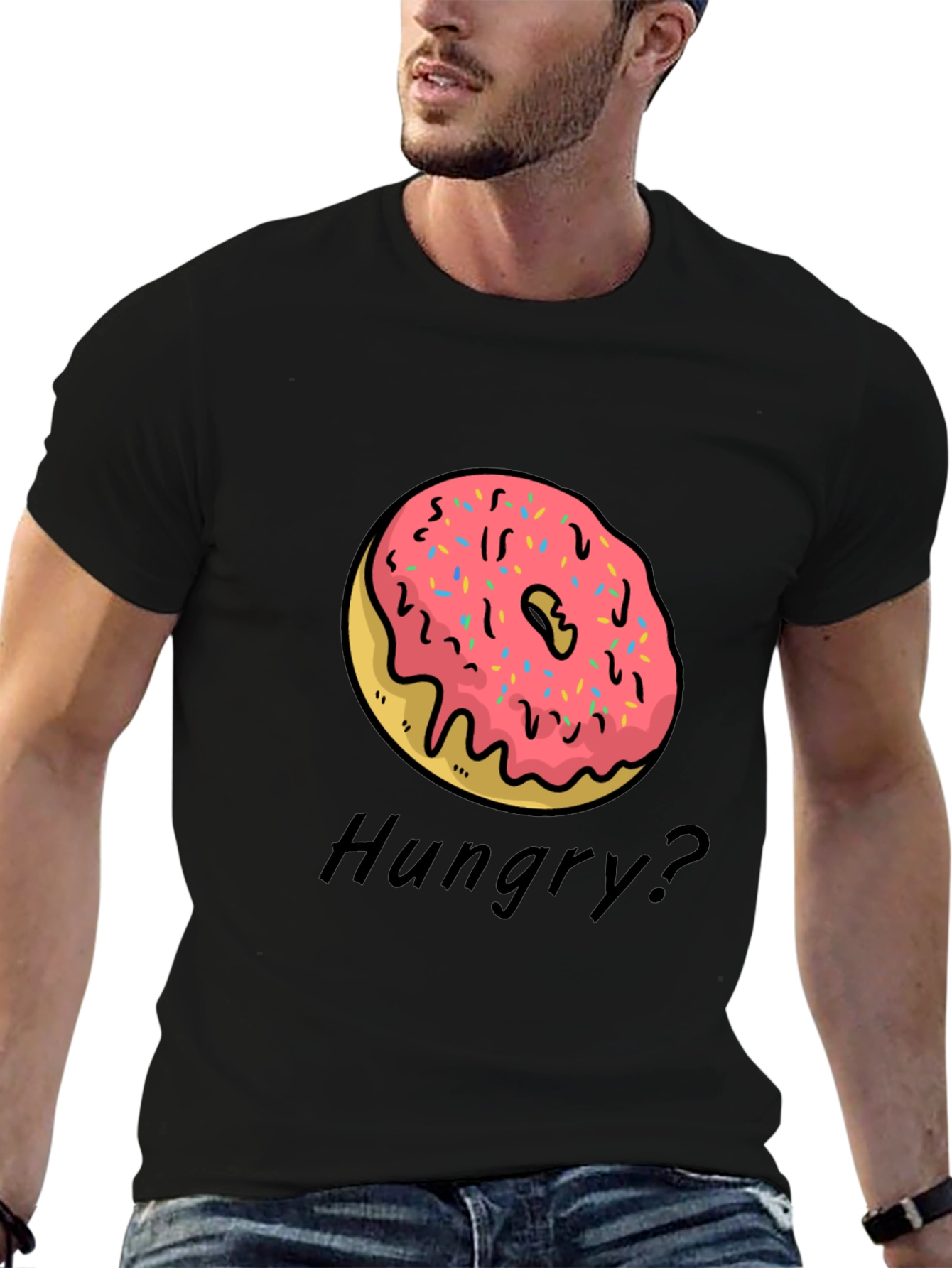 Donut Graphic T-Shirt - Hungry? Tee