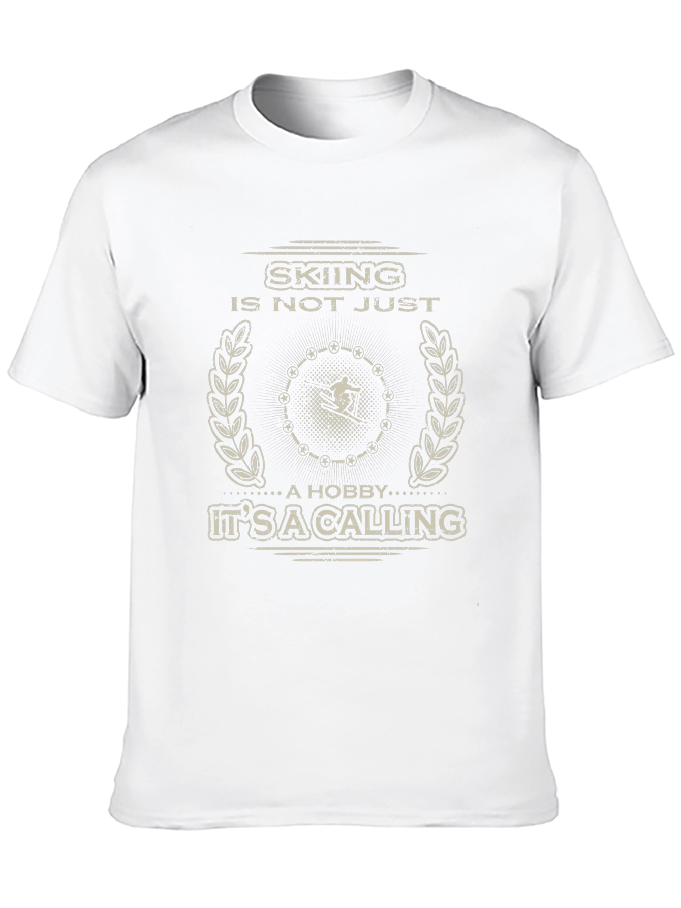 Skiing is Not Just a Hobby Mens Black T-Shirt