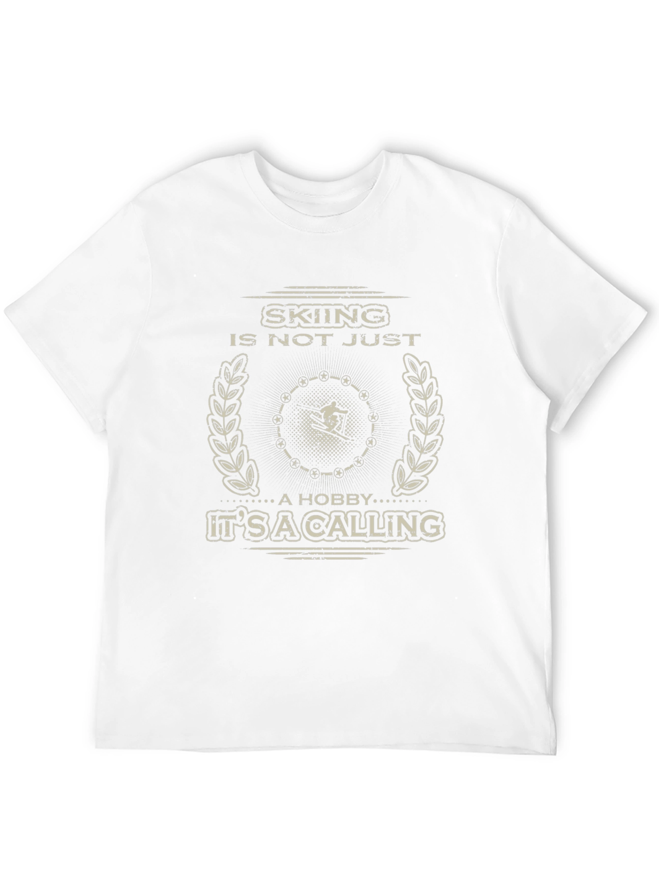 Skiing is Not Just a Hobby Mens Black T-Shirt