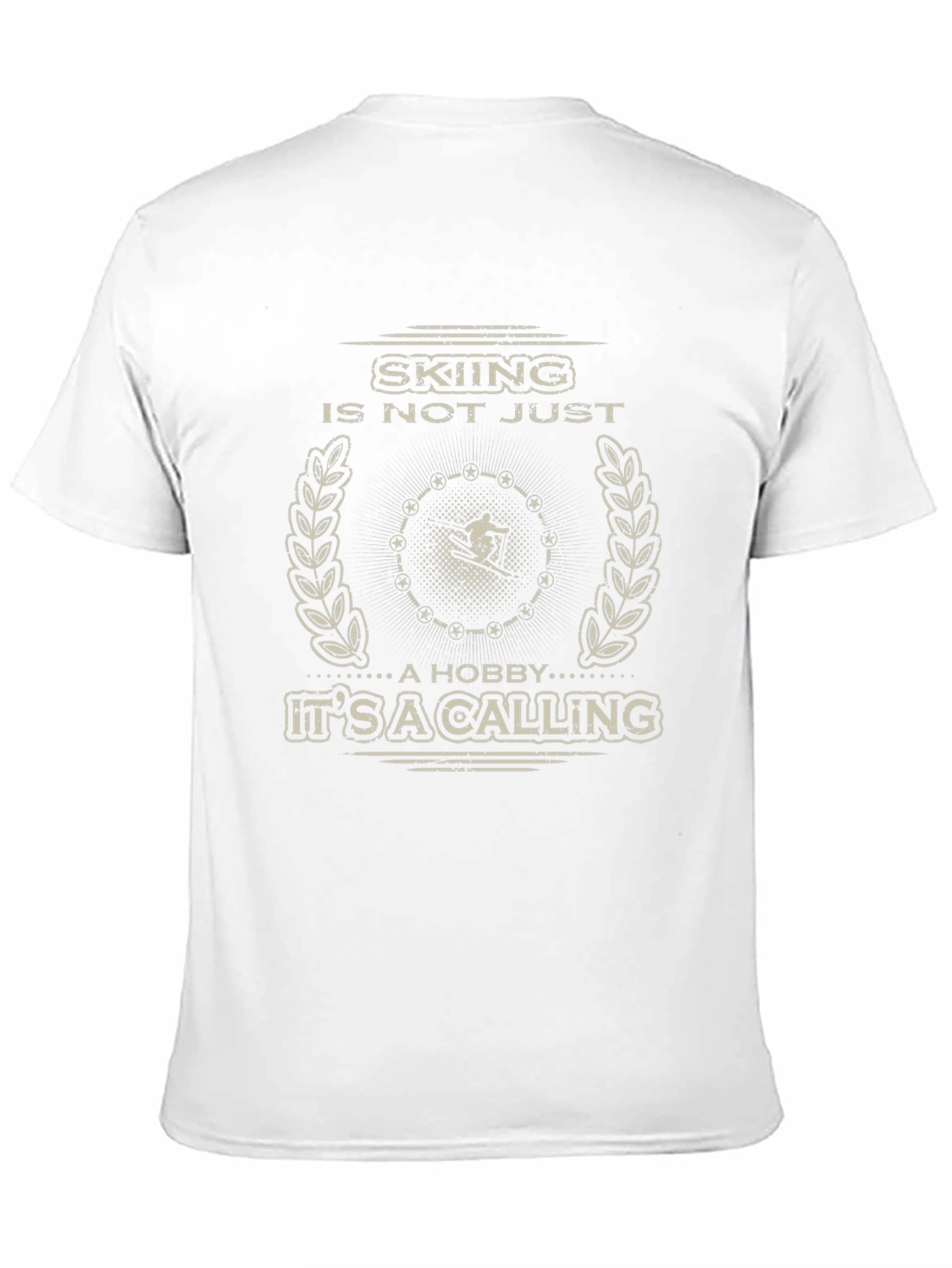 Skiing is Not Just a Hobby Mens Black T-Shirt