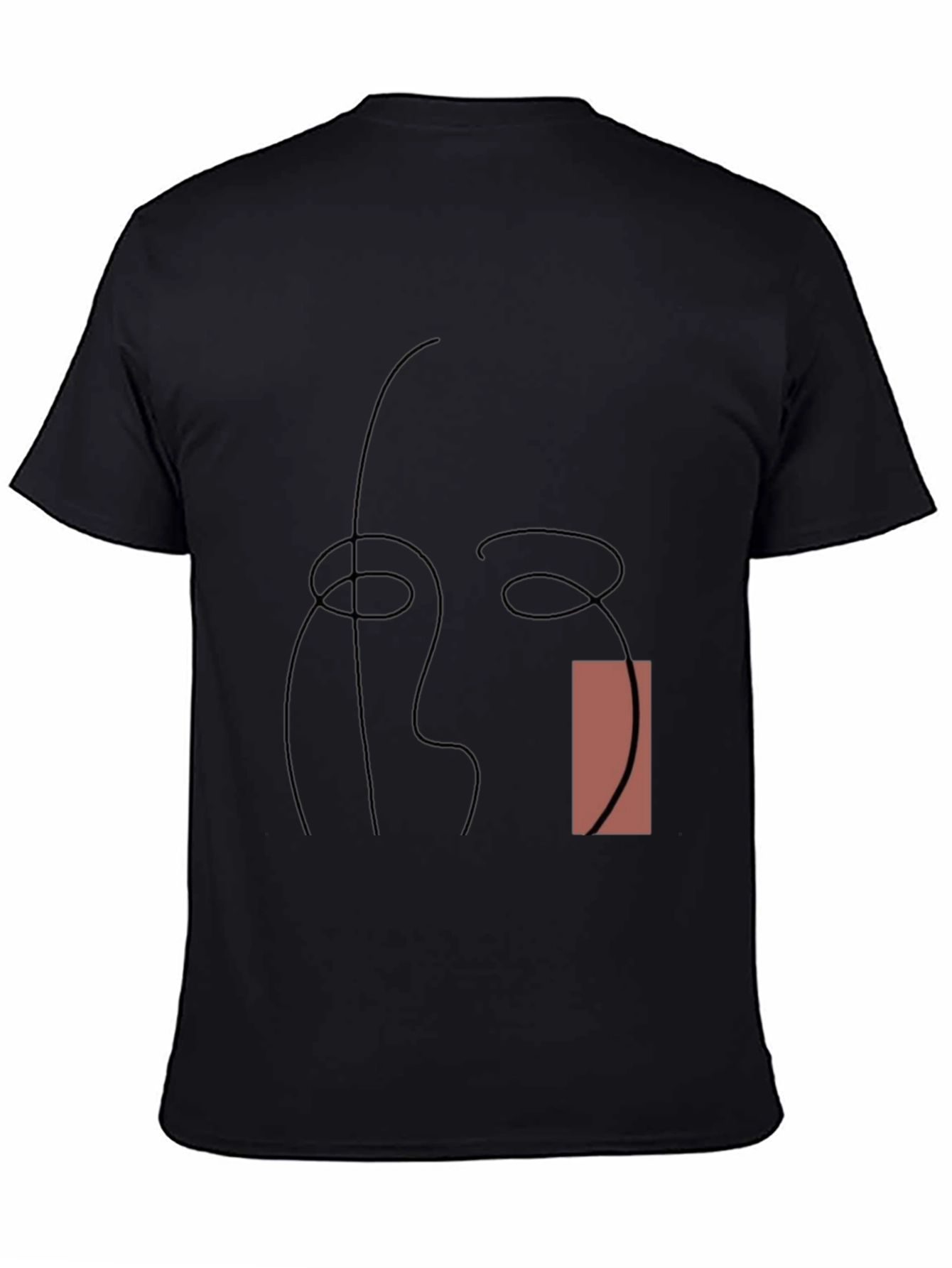 Abstract Line Art Graphic Tee - Modern Style