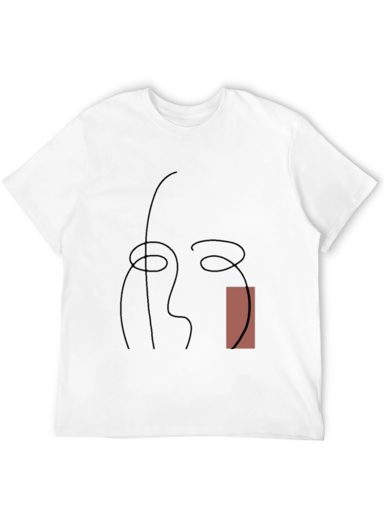 Abstract Line Art Graphic Tee - Modern Style