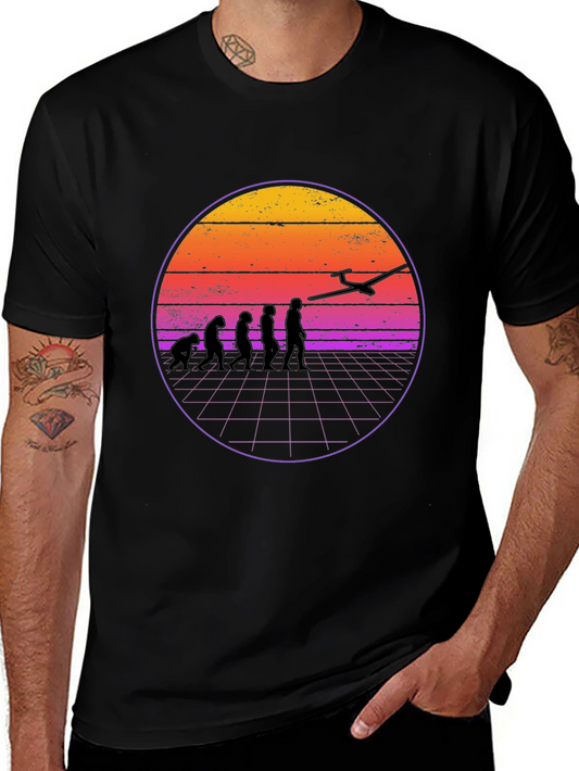 Retro Glider Evolution T-Shirt - Vintage Style