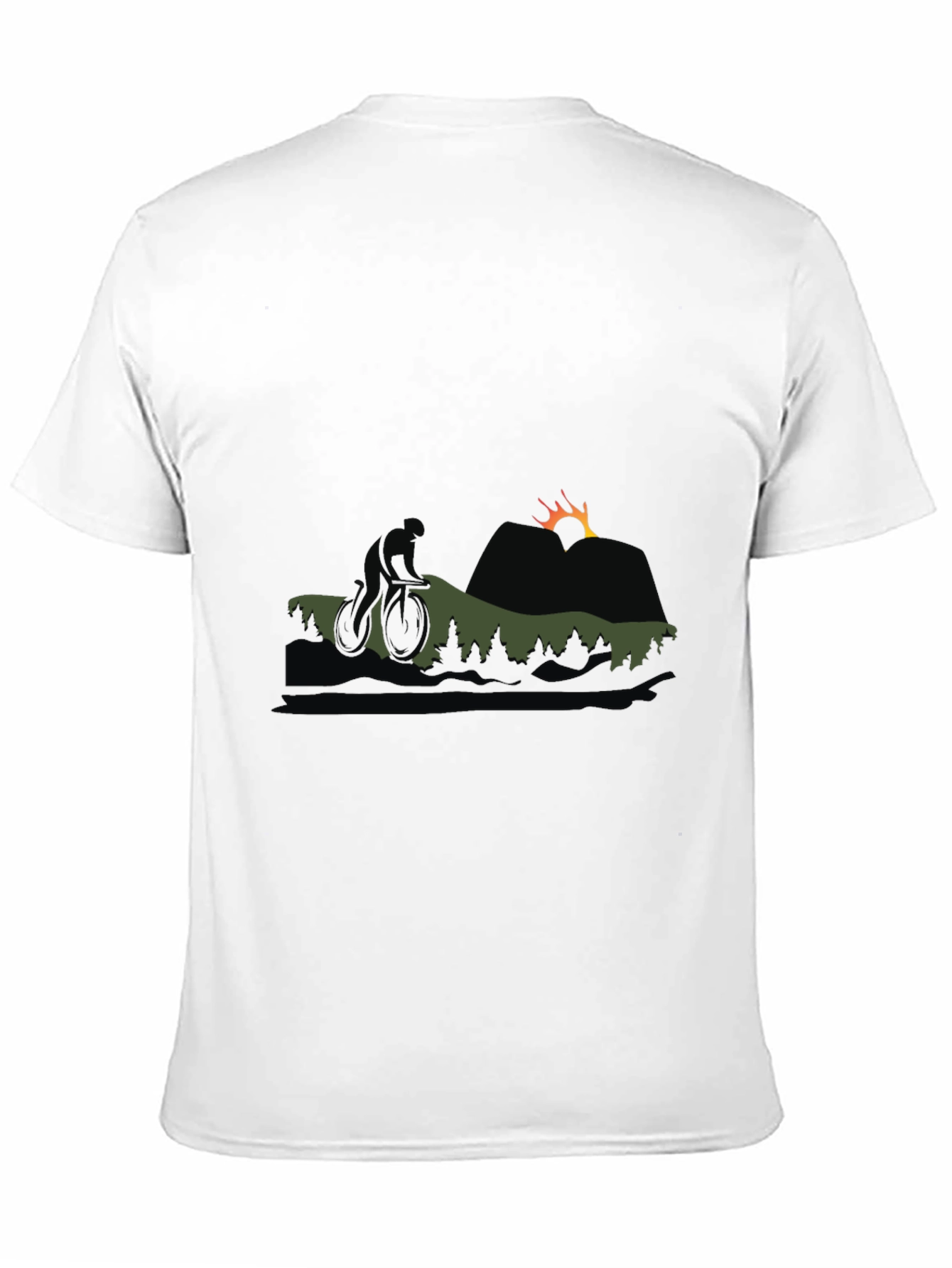 Mountain Biking Silhouette Graphic Tee